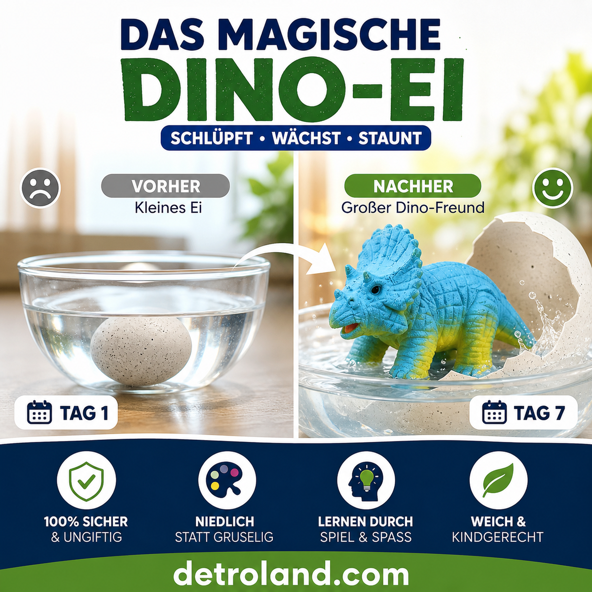 🎁Dinosaurier, der Überraschungseier für Kinder ausbrütet🦖