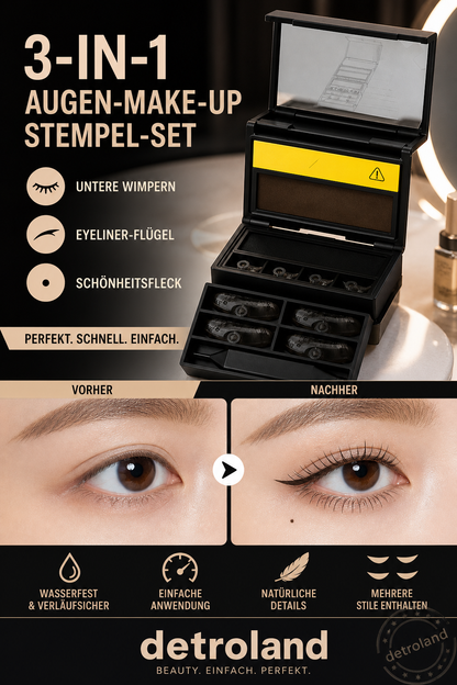 🔥3-in-1-Set: Eyeliner und Stempel für die unteren Wimpern💄