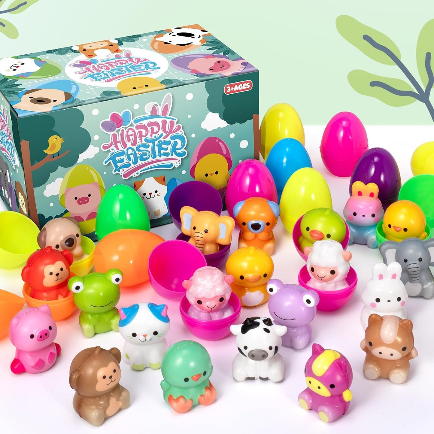 🔥12/24 STÜCK OSTER-EIER MIT LANGSAM AUFGEHENDEN SQUISHY-SPIELZEUGEN