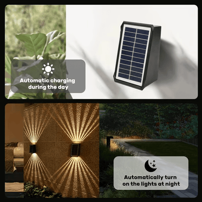 ✨Begrenzte Zeit 50% Rabatt! - Solar Wandleuchten Außenlicht Wasserdicht