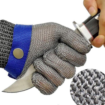 🧤 JETZT 50 % RABATT! 🥩 Handschuh aus Edelstahlgewebe – Höchste Schnittschutzklasse A9 – Perfekt für Metzger und Köche – Nie wieder Messerunfälle! 🔪🚫