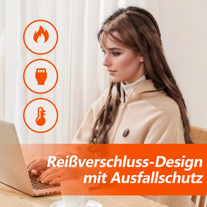 ❄️Portable Weiche elektrische Heizdecke mit Reißverschluss Shawl⛄