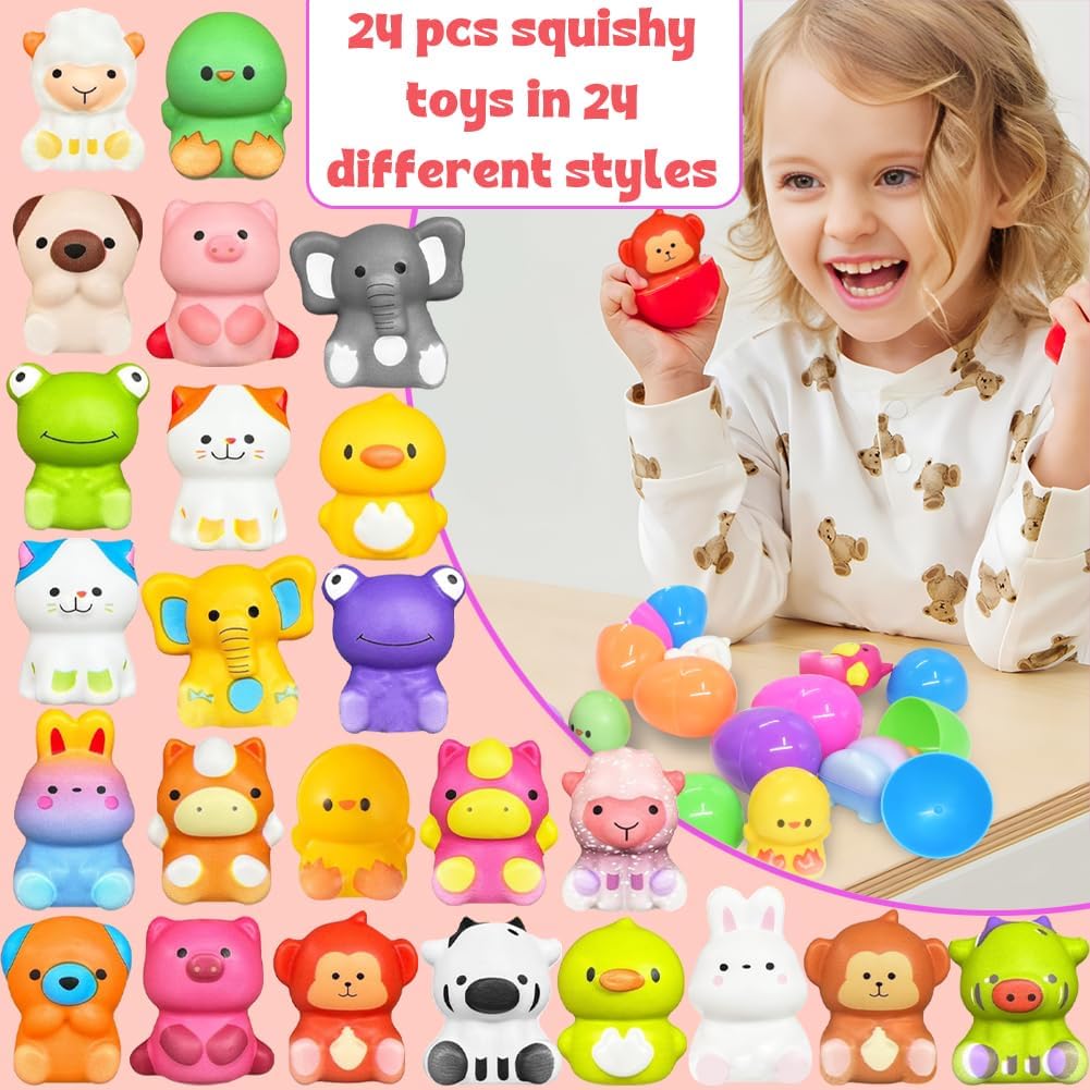 🔥12/24 STÜCK OSTER-EIER MIT LANGSAM AUFGEHENDEN SQUISHY-SPIELZEUGEN