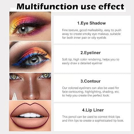 📢📢50% RABATT!!⏰24 Stunden lang anhaltender, wasserfester Farb-Eyeliner – 14 Farben, Perlmutt- und Matt-Finish, einfach anzuwenden🎨