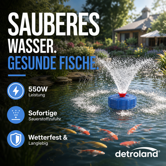 ⚡Hocheffizienter schwimmender Teichbelüfter🐟💨