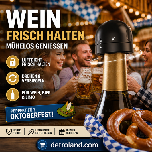 🔥🎁 2+1 GRATIS!!🥳💞 50K+ VERKAUFT! ⚡🍾 Drehverschluss-Verschlüsse für Wein- und Champagnerflaschen🥂