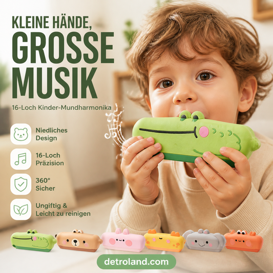 16-Loch-Mundharmonika für Kinder mit Comic-Motiven🎵✨
