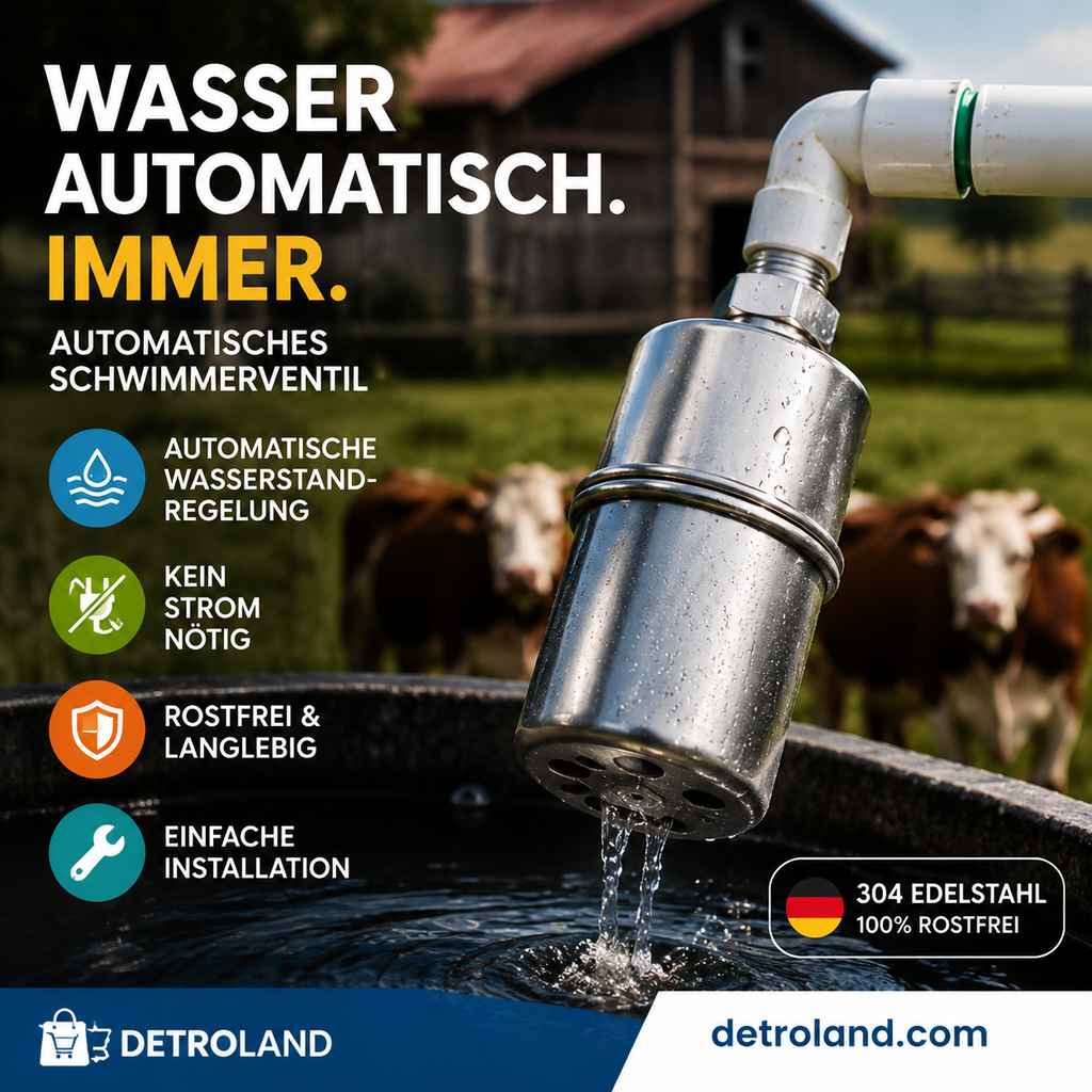 🥰Neu und im Sonderangebot 2026 – 50 % Rabatt✨ Schwimmerventil zur vollautomatischen Wasserstandsregelung aus Edelstahl 304