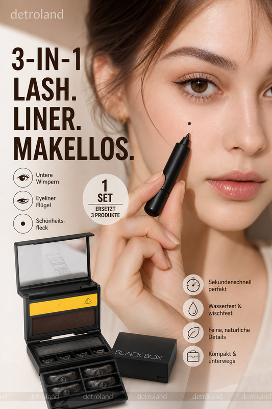 🔥3-in-1-Set: Eyeliner und Stempel für die unteren Wimpern💄