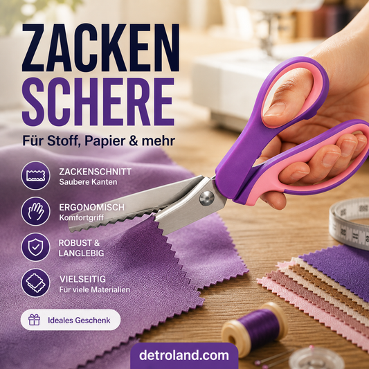 📢📢 50 % RABATT!! 🥳✨ Multifunktionale Zickzack-Schere, gezackte Schere ✂️🧵