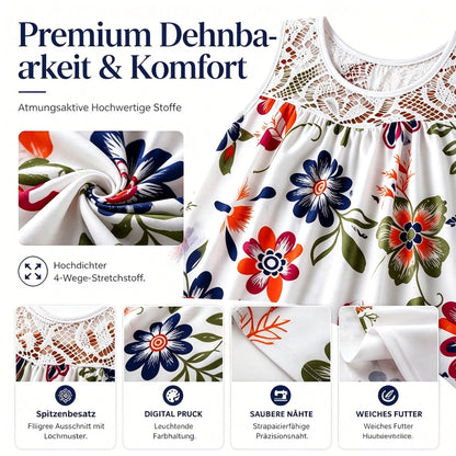 💥Letzter Tag – 50% RABATT!!⚡Über 50.000 verkauft👗Elegantes, ärmelloses Damen-Kleid mit Blumenmuster