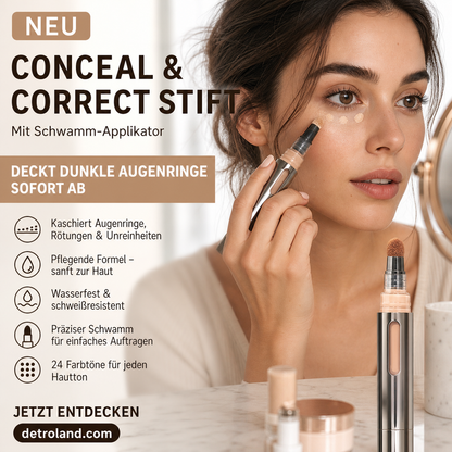⏳Begrenzte Zeit 50% Rabatt💥Concealer und Korrekturstift mit Schwammapplikator