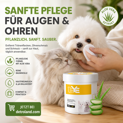 🥳HEISSER SALE 2026🥳💞50.000+ VERKAUFT!👵❤️  Natürliche, pflanzenbasierte Reinigungstücher für Augen und Ohren von Haustieren