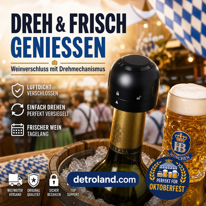 🔥🎁 2+1 GRATIS!!🥳💞 50K+ VERKAUFT! ⚡🍾 Drehverschluss-Verschlüsse für Wein- und Champagnerflaschen🥂
