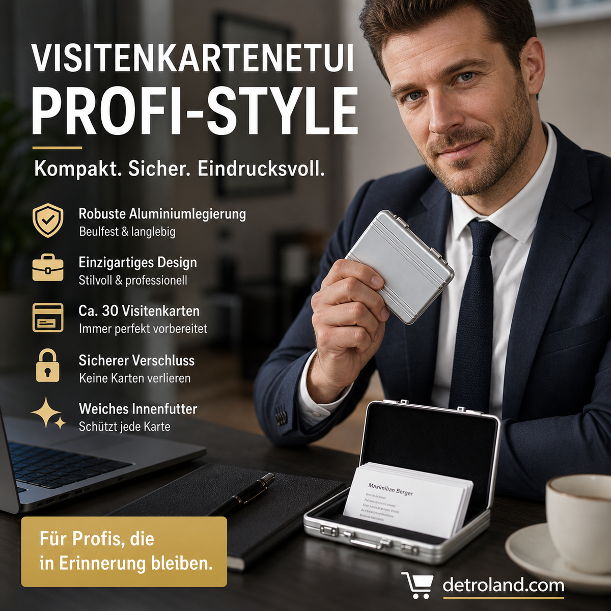 💼Mini-Aktentasche/Visitenkartenhalter aus Aluminiumlegierung mit Diebstahlschut🔐