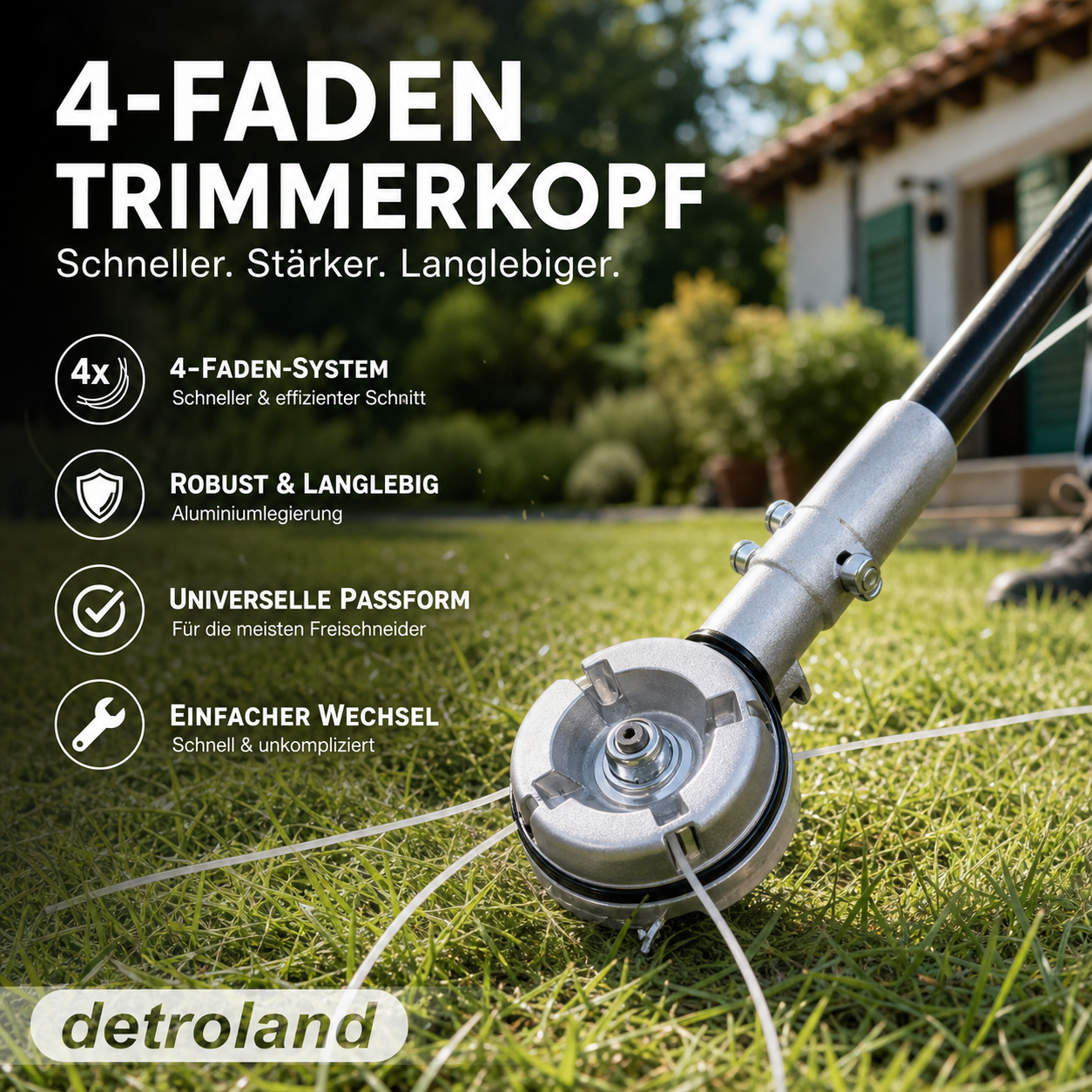 🌿 50% RABATT! 🔧 Aluminium-Trimmerkopf für Rasentrimmer & Freischneider – Universelle Passform, Robuste Konstruktion & Ideal Für Effizientes Mähen Und Unkrautentfernung 🏡