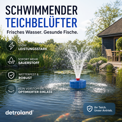 ⚡Hocheffizienter schwimmender Teichbelüfter🐟💨