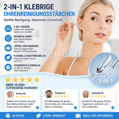 👂Doppelt wirksame, klebrige Ohrreinigungsstäbchen🧹✨