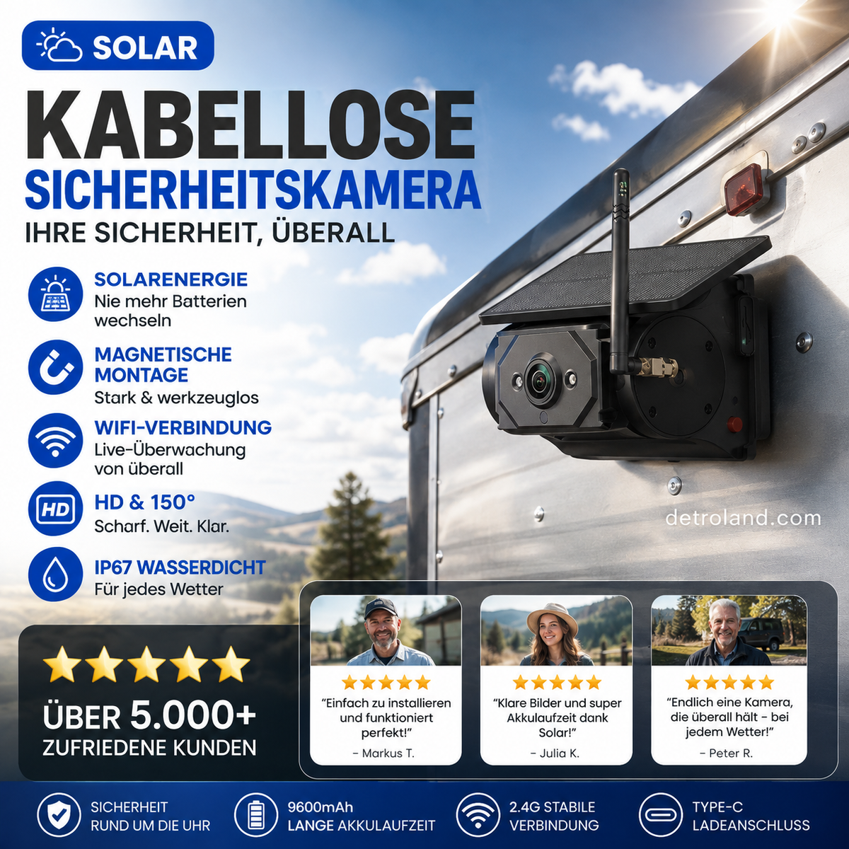 🏆 50 % Rabatt!! 🚛 Fahren Sie mit Zuversicht! Kabellose 1080P HD Rückfahrkamera – Split-Screen-System für LKW & Wohnmobile