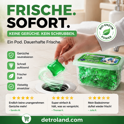 🏠💧 50 % Rabatt! Abfluss‑Deodorant‑Tabs – Bio‑Enzym‑Formel neutralisiert Gerüche direkt an der Quelle. Sofortiger Frischeduft, ohne aggressive Chemikalien. Verabschieden Sie sich von unangenehmen Gerüchen. 🚰✅