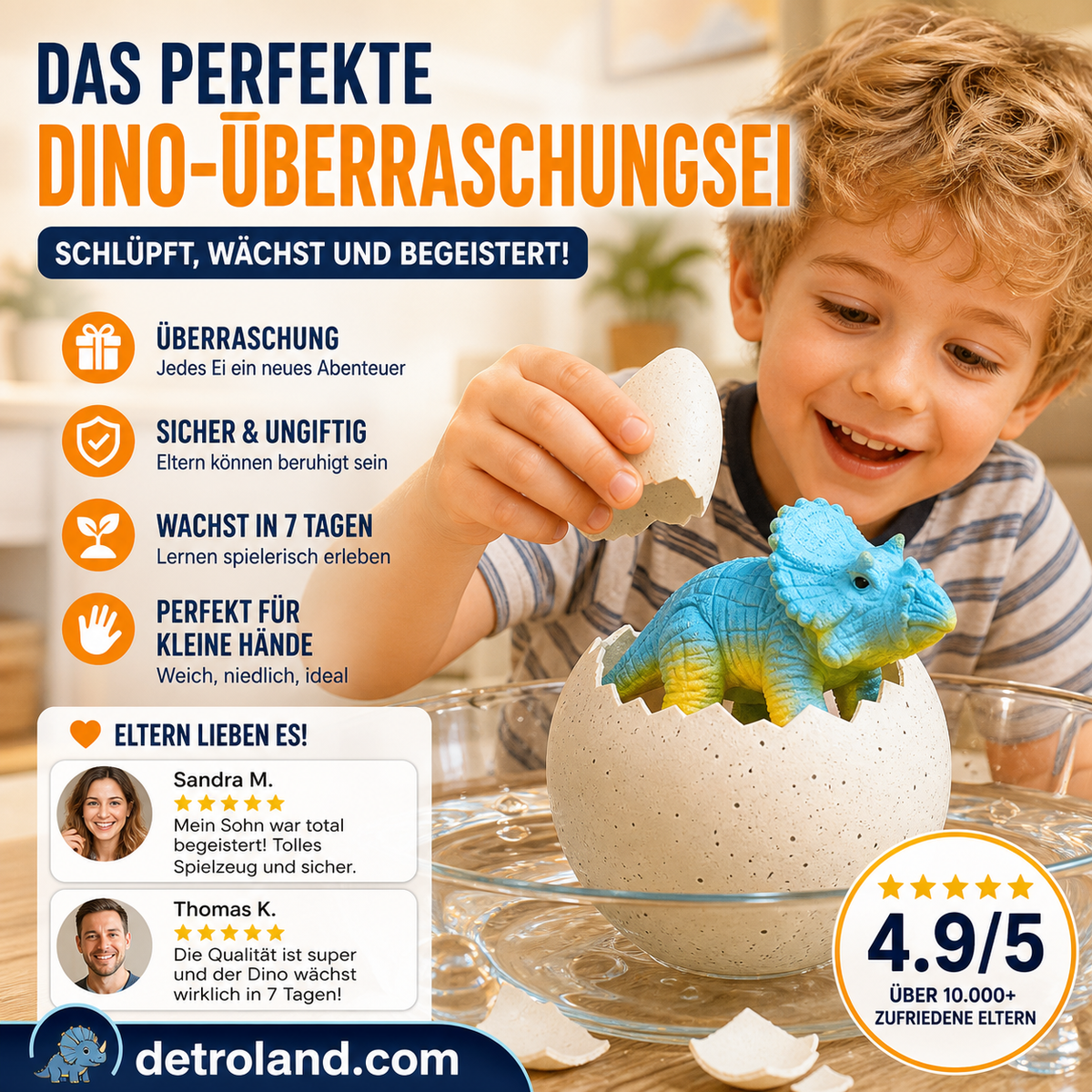 🎁Dinosaurier, der Überraschungseier für Kinder ausbrütet🦖