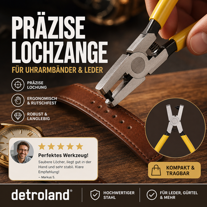 🔧 50% RABATT! 🎉 Tragbare Uhrenarmband-Lochzange – Präzise & einfach – Perfekt zum Anpassen von Leder-, Gummi- oder Kunststoffbändern – für Heimwerker & Uhrenliebhaber ⌚🛠️✨
