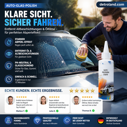 Set mit Polierflüssigkeiten für Autoglas🚗💎