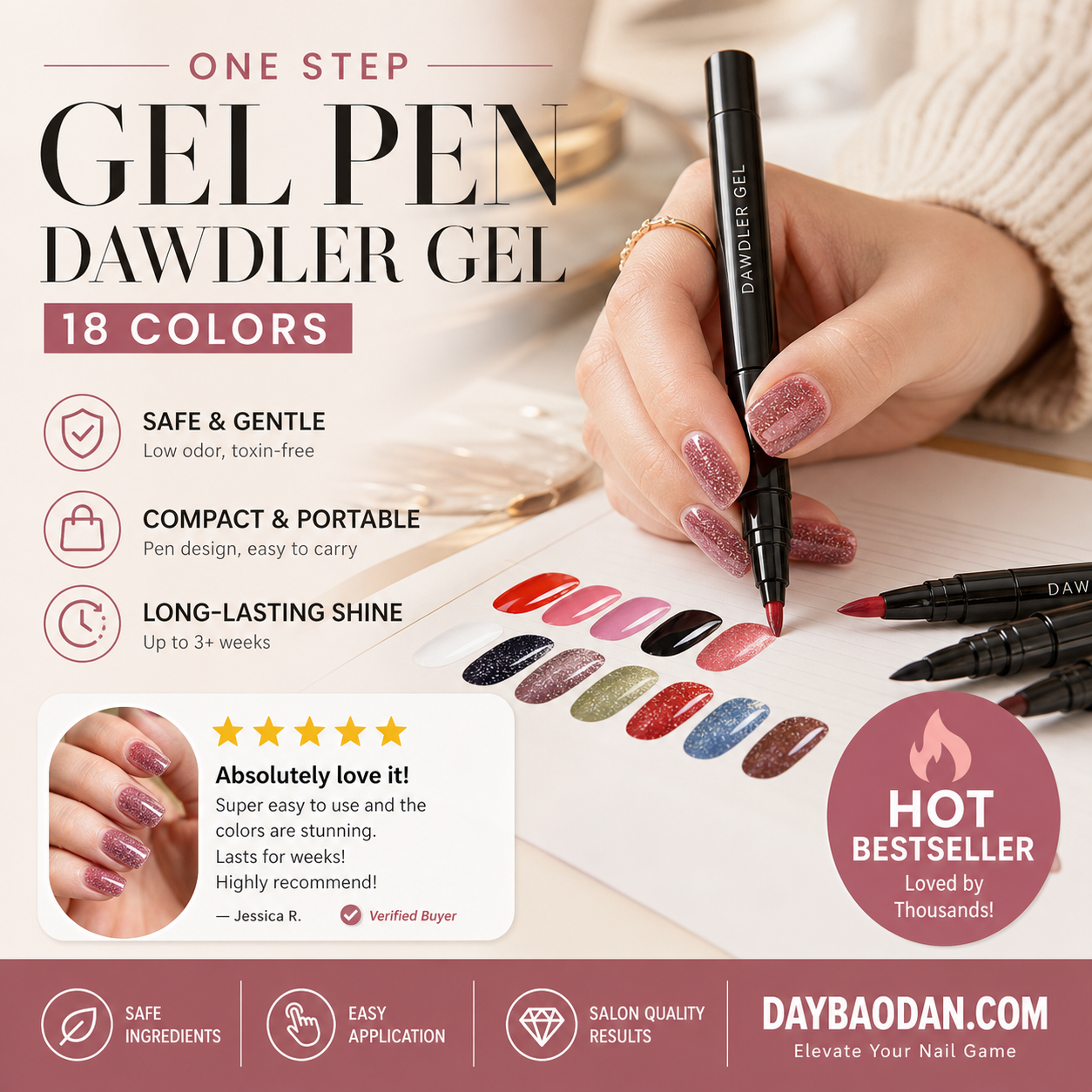 💅 Nur für kurze Zeit: 1 kaufen, 1 gratis ! ✨One Step Nagellackstift🎨Kostenlose Mini-UV-Nagellampe für die Hand💡