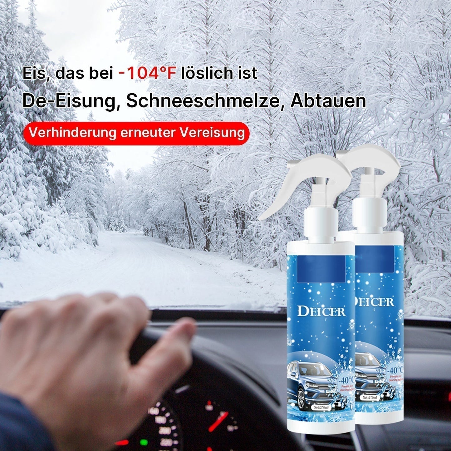 🔥Ein Muss für verschneite Tage💖Enteisungs-Auto-Enteisungsspray