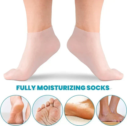🔥Feuchtigkeitsspendende Fußmaske, Peeling-Silikonsocken, Strand-Schutzsocken