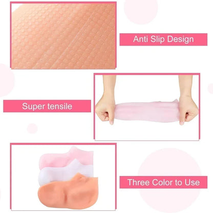 🔥Feuchtigkeitsspendende Fußmaske, Peeling-Silikonsocken, Strand-Schutzsocken