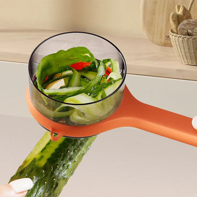 ⏳Begrenzte Zeit 50% Rabatt💥Multifunktionsschäler mit Resteaufbewahrungseimer