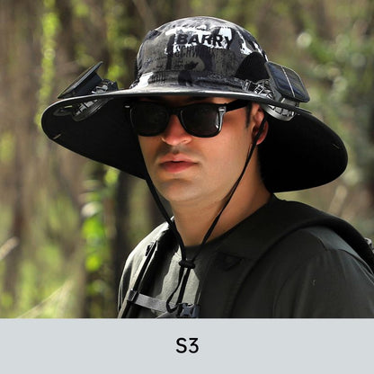 💥Sonnenschutz-Fischerhut mit 2 abnehmbaren Solar-Fächern💥💥Befristetes Angebot: 50% Rabatt auf Bestellungen