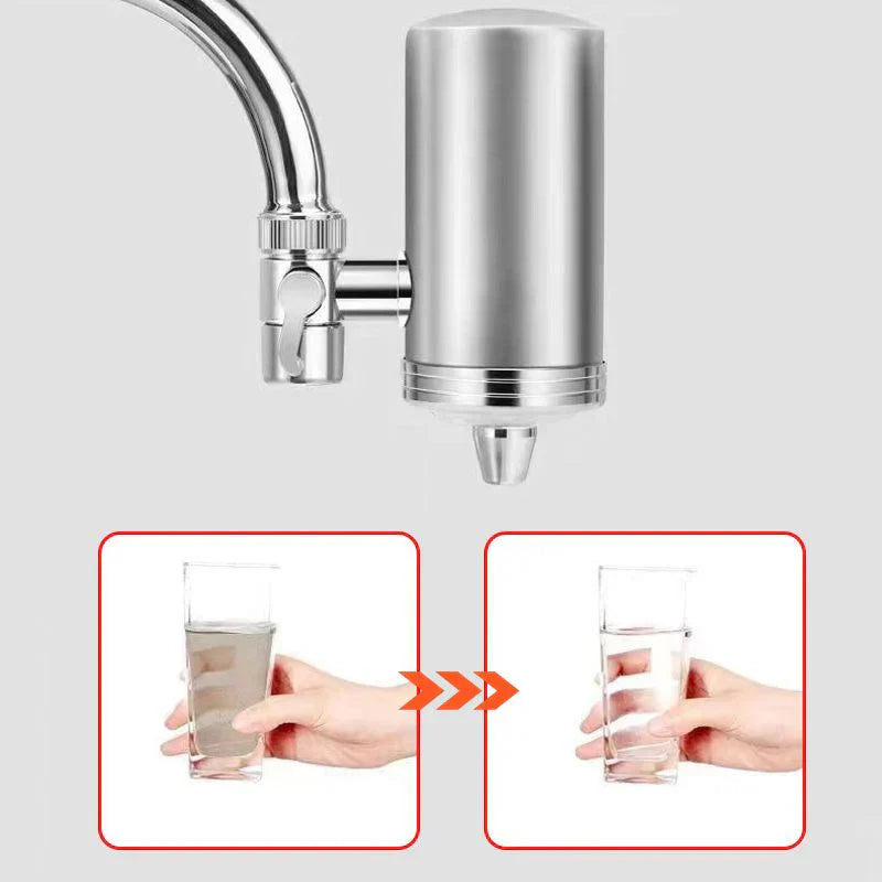 🔥 HOT SALE 50% OFF 🔥  Installationsfreier Edelstahl Haushalt Wasserhahn Wasserreiniger