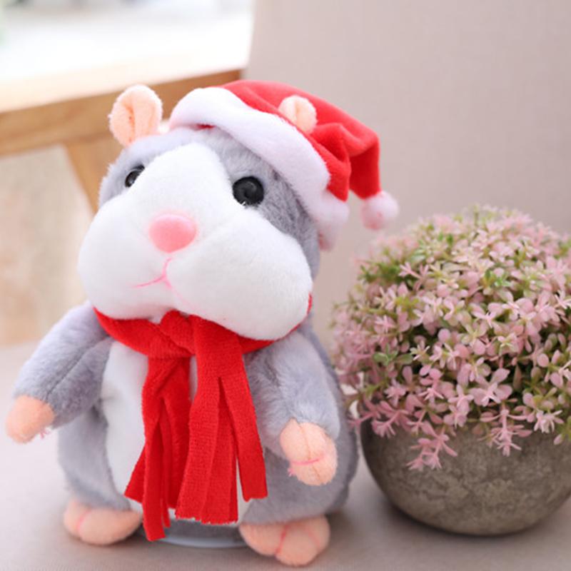 Sprechender Plüsch-Hamster – wiederholt alles, was man sagt, bewegt dabei automatisch den Kopf; ein Riesenspaß für Kinder und Erwachsene