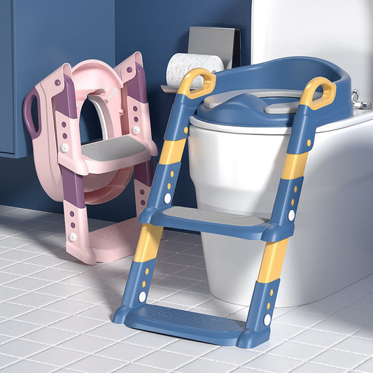 Toilet seat for pot training with step pal ladder for children