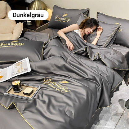 ✨2025 Neue Upgrades✨ Waschbare, kühlende 4-teilige Bettwäsche🌸