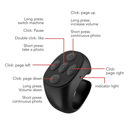 ✨50% Rabatt!🔥Fingertip Kabellose Bluetooth-Fernbedienung
