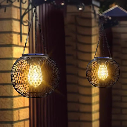 ✨Solar Hängelampe für Garten & Terrasse – Wetterfeste Metall-Laterne für Stimmungsvolle Außenbeleuchtung