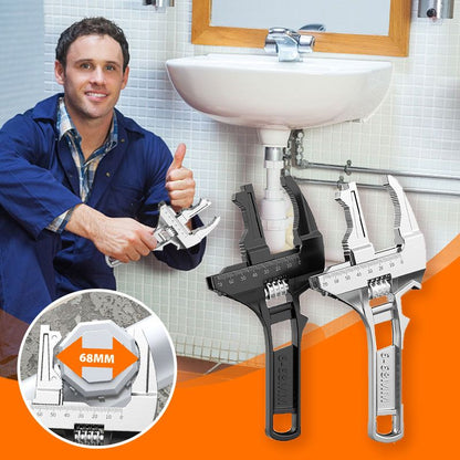 🔧⚙️ Reversibler Spülenschlüssel – 6–68 mm Maulöffnung 🔩🛠️ 50 % Rabatt begrenzt! Kraftvoll & präzise für Sanitär, Montage & Werkstatt – Kein Umstecken nötig, Zeit sparen!