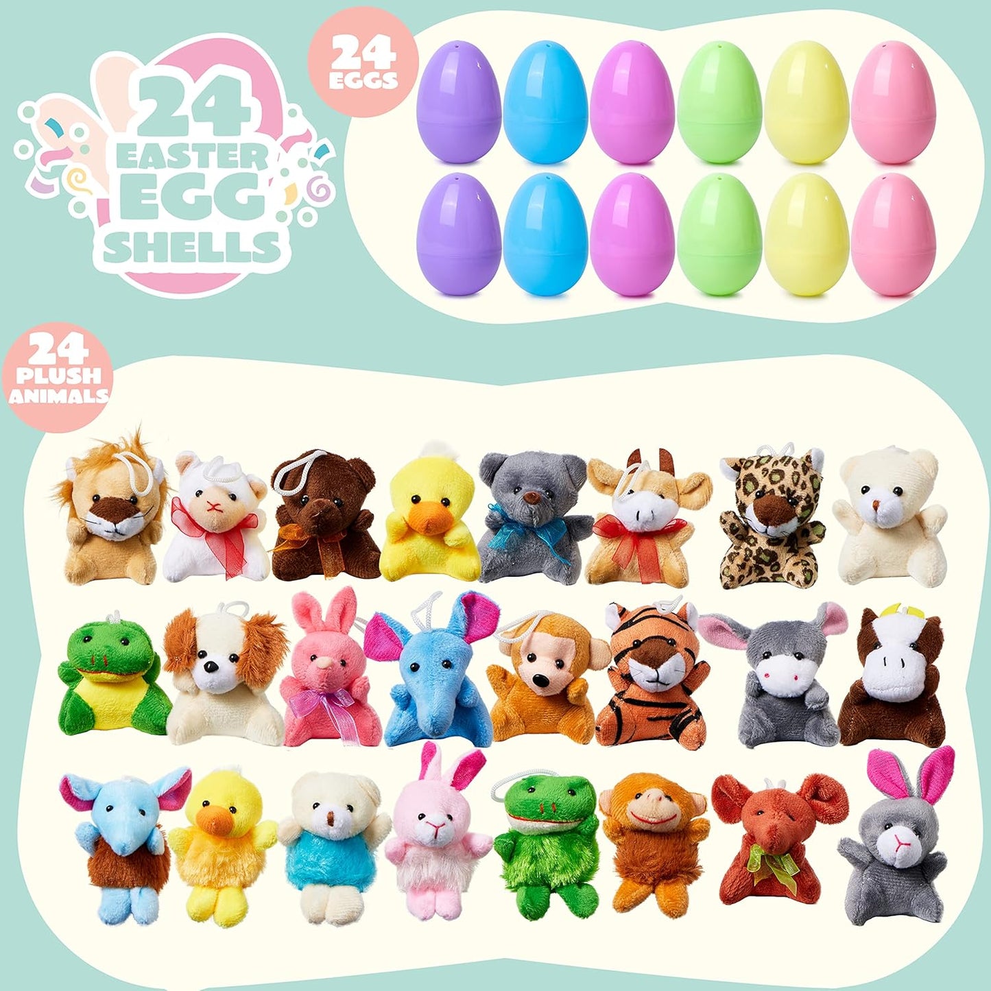 🔥12/24 STÜCK OSTER-EIER MIT LANGSAM AUFGEHENDEN SQUISHY-SPIELZEUGEN