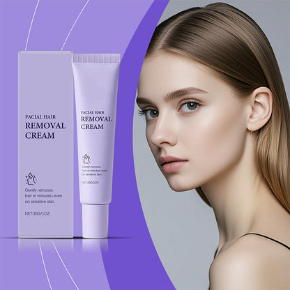💜💜 Sanfte Gesichtshaarentfernung: 1+1 gratis Angebot! 💜💜 Schmerzfreie Creme für langanhaltend glatte Haut, ideal für empfindliche Haut.