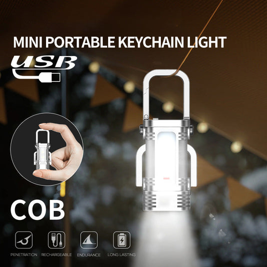 Multifunktionale Mini-Schlüsselanhänger-Taschenlampe mit Clip