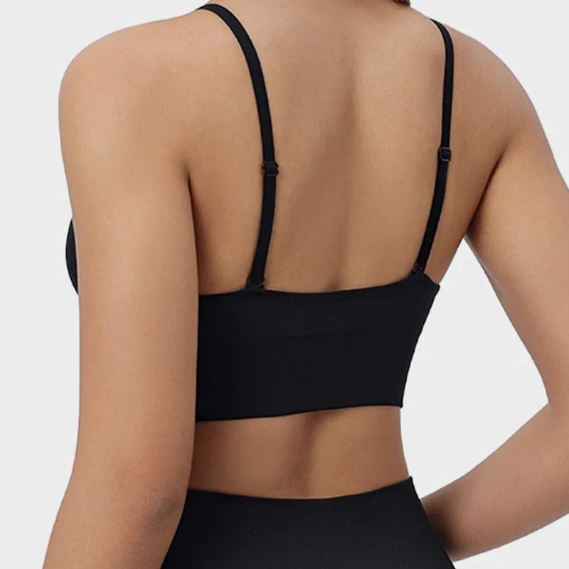 ⏳  Begrenzte Zeit 50% frei! 💥 Nahtloser tiefer V-Ausschnitt Sport-BH für Damen (Je mehr Sie kaufen, desto höher der Rabatt)