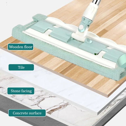 🔥 Sommer-Hit-Verkauf 🔥 Flachmopp mit Edelstahlgriff und wiederverwendbaren, waschbaren Mopp-Tüchern