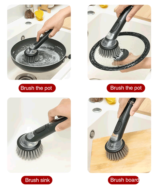 Multifunktionale Scheuerbürste mit automatischer Flüssigkeitszufuhr 🧽💦