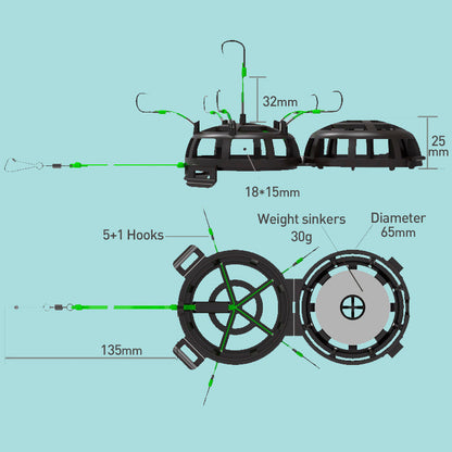 🔥🎣 360° Schwimmender Köderkäfig-Angelhaken – Effektiv & langlebig 🐟💥