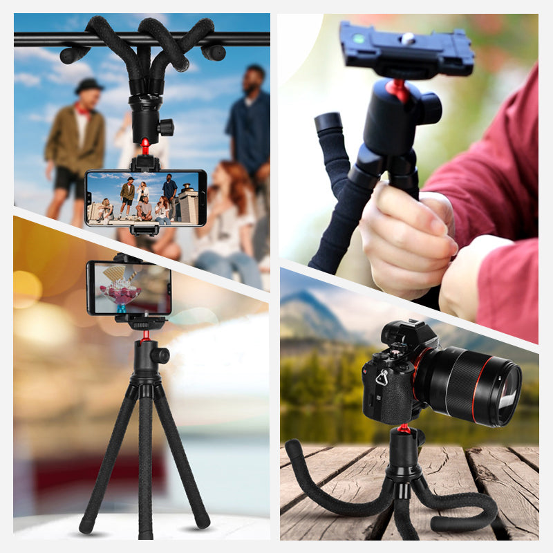 🔥2025 heißer Verkauf💥Tragbares 360° drehbares, flexibles Stativ für Telefon und Kamera