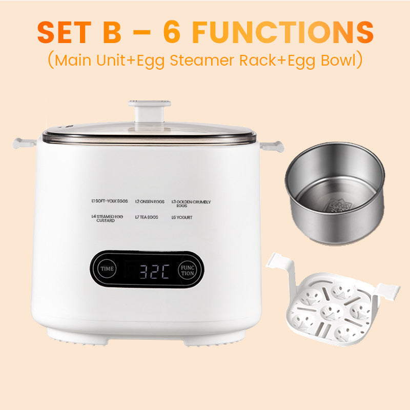 🎁Smart Mini-Eierkocher mit Touch-Panel – 6 Eier perfekt zubereitet | 55% Rabatt 🥚