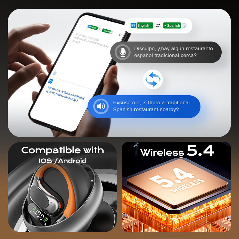 🔥 2025 Hot Sale 56 % RABATT🔥 Bluetooth-Ohrhörer mit KI-Übersetzung